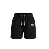 A Hunnid Hustles Nylon Windbreaker Short (Black and White)