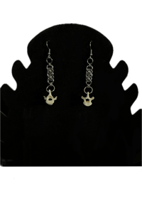 Image 1 of Vertebrae Helm Chain Earrings