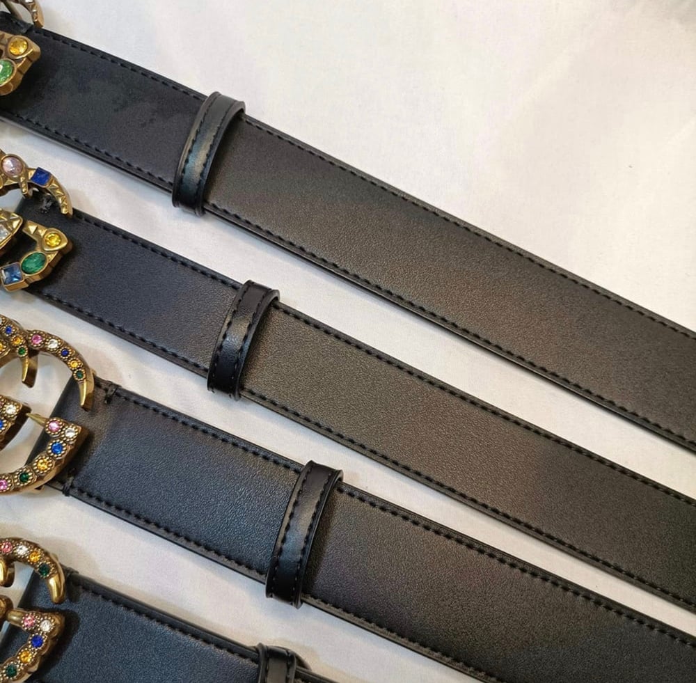 Image of GG Multi-Color Rhinestone Belt