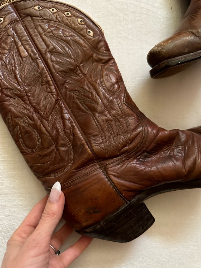 1940s / 1950s Justin diamond pee wee cowboy boots