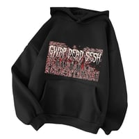 Gwap Dead Sesh Black Hoodie (Red& White)