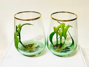 Image of Greensicle set of 2 highball hand painted 