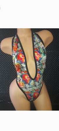 Image 4 of BLACKLIGHT THONG ROMPER ONE SIZE 4 PRINTS!