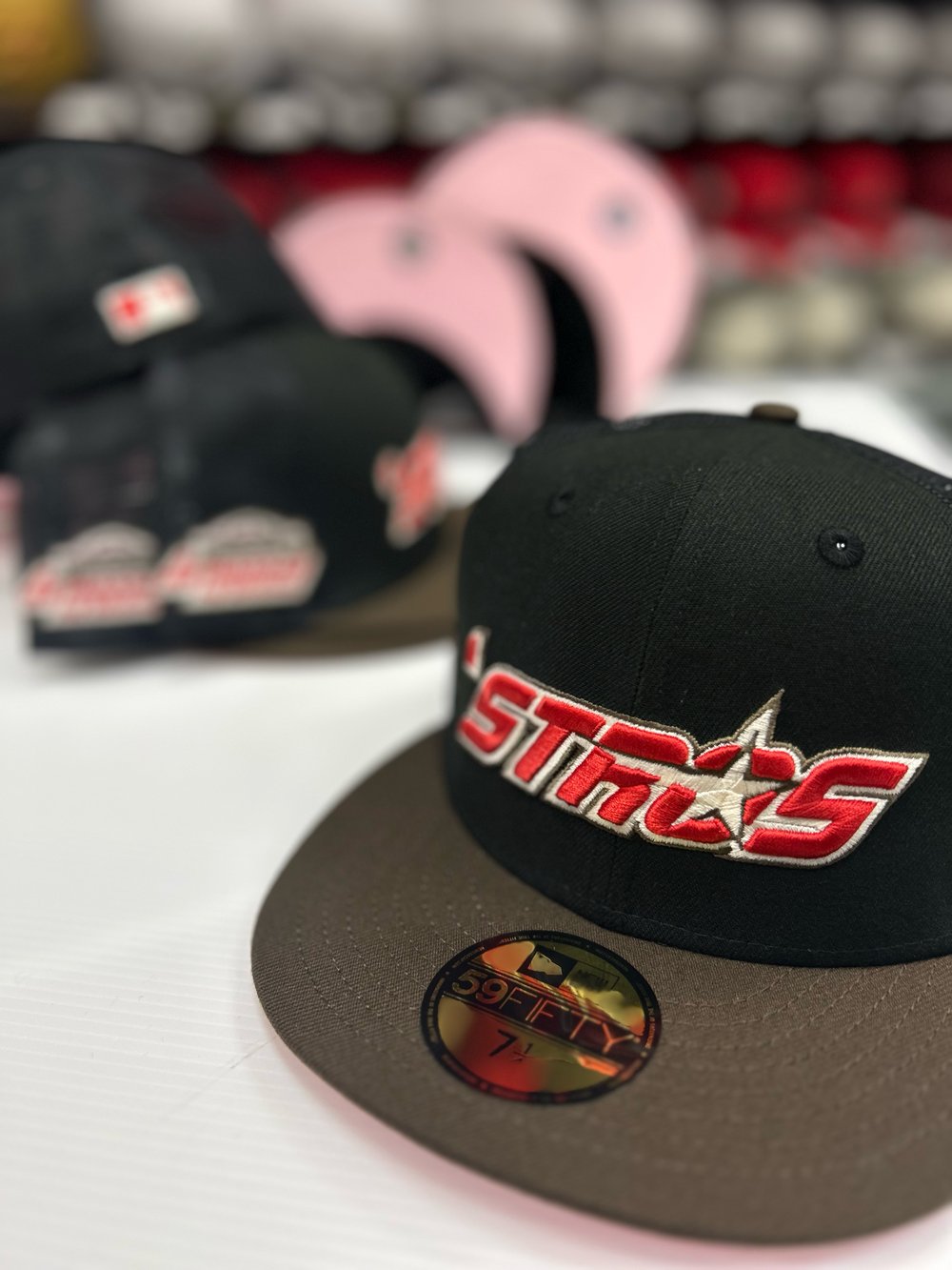 New Era 59Fifty Mocha Trucker Pinky