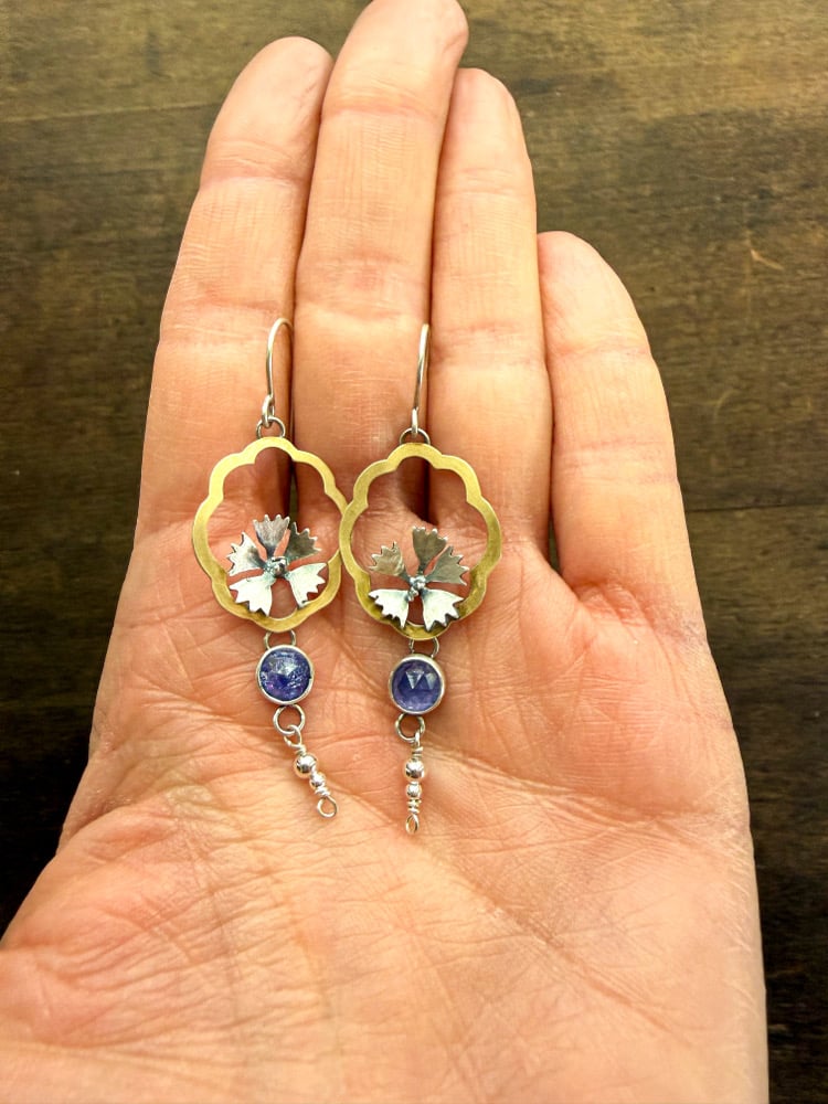 Image of Cornflower Bloom Earrings