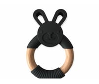 Image 2 of Bunny Teether - Pink and Charcoal 