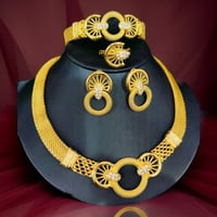 Image 4 of Golden Rope Pendant Jewelry Set