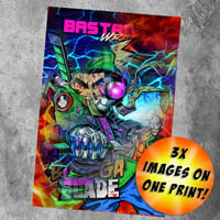 Image 1 of Bodega Blade, Demonio and Bastard Wraith 11”X17” 3D Lenticular print 