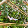 Silver Tone Freehwater Pearl Hoops