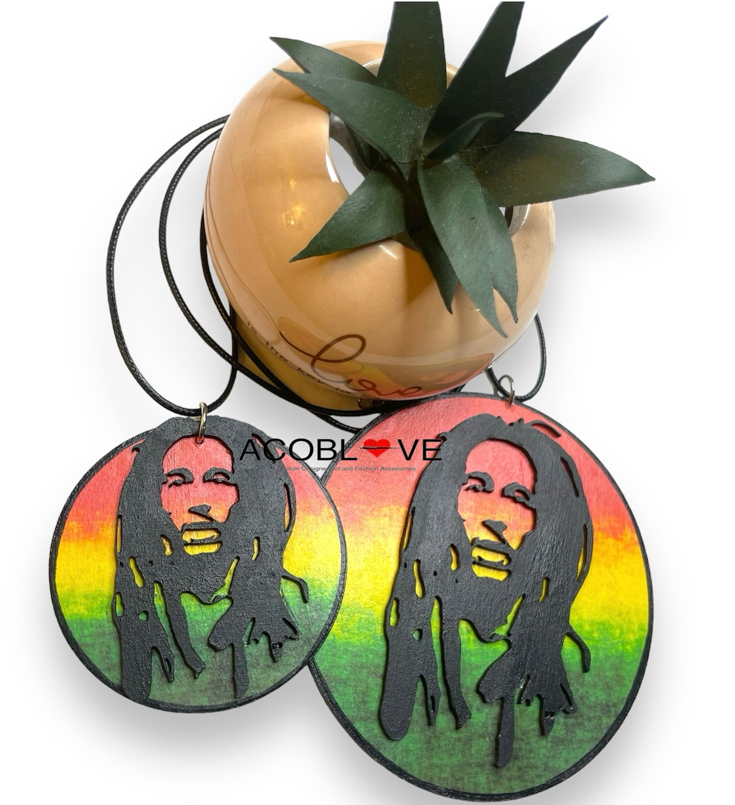 Airtick Unisex Matty Golden Trending Fancy & Stylish Stainless Steel Bob  Marley Music Singer Weed Marijua
