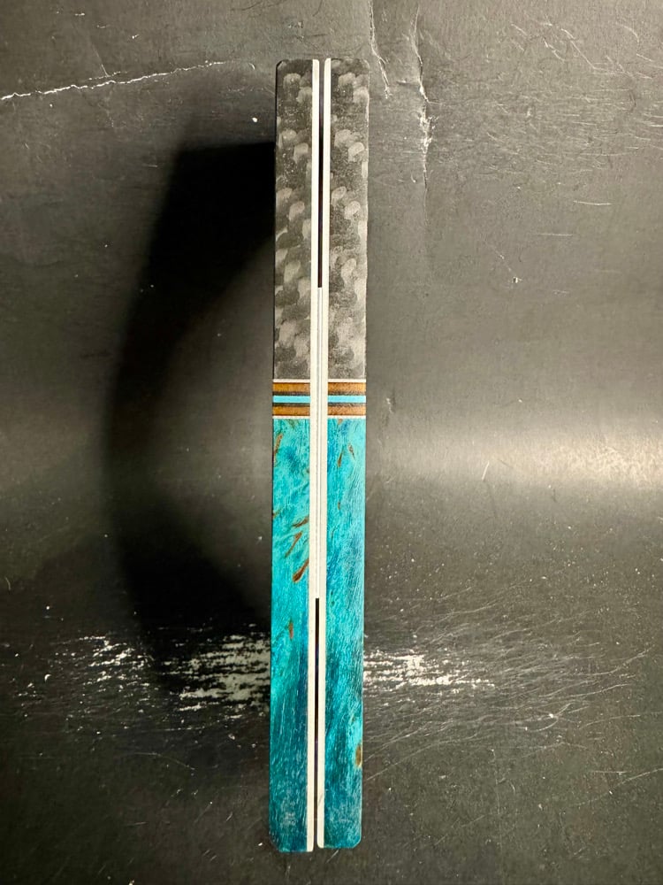 Image of Crosscut Carbon Fiber & Masur Birch Segmented Knife Scales