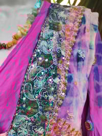 Image 6 of Mykonos sari jewel oversized waistcoat / top 10-18 rainbow