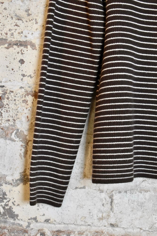 Image of High Neck Striped Top