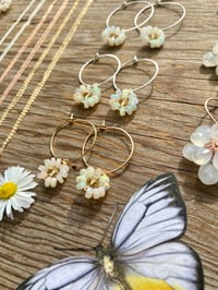 Image 3 of Opal Daisy Hoops