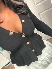 Image 1 of Luxury peplum cardigan 