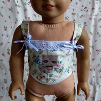 LPS grey kitty corset floral 