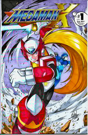 Image of Original Sketch Cover : MegaMan X / Zero // Ruby Ling