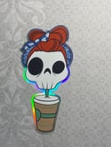 Dead Babe Walking | 4” Holographic Sticker | Cute Skull Sticker