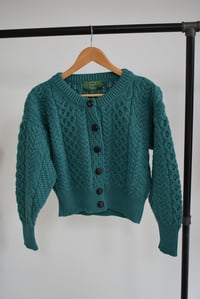 Image 5 of Cropped Aran Cardigan - Made in Ireland