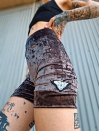 Image 2 of yara shorts, purple velour