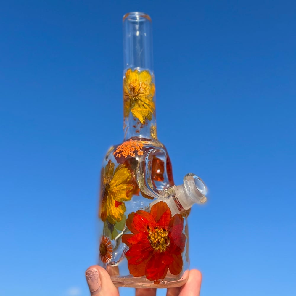 Image of american blown yellow & orange