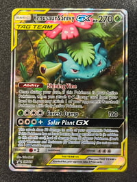 Image 1 of Venusaur & Snivy GX - SM229 - SM Promos - Moderately Played