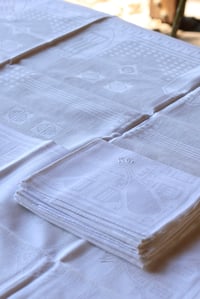 Image 4 of 1 Tischdecke und 4 Servietten, Jugendstil