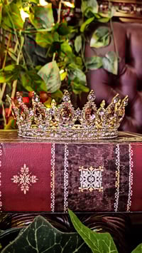 Image 1 of 👑The Armored Kingdom Light Peach Queens Crown (Gold)