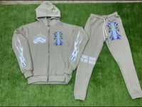 Flaming Hands Sweatsuit (Grey)