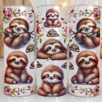 sloths 20oz sublimation tumbler 