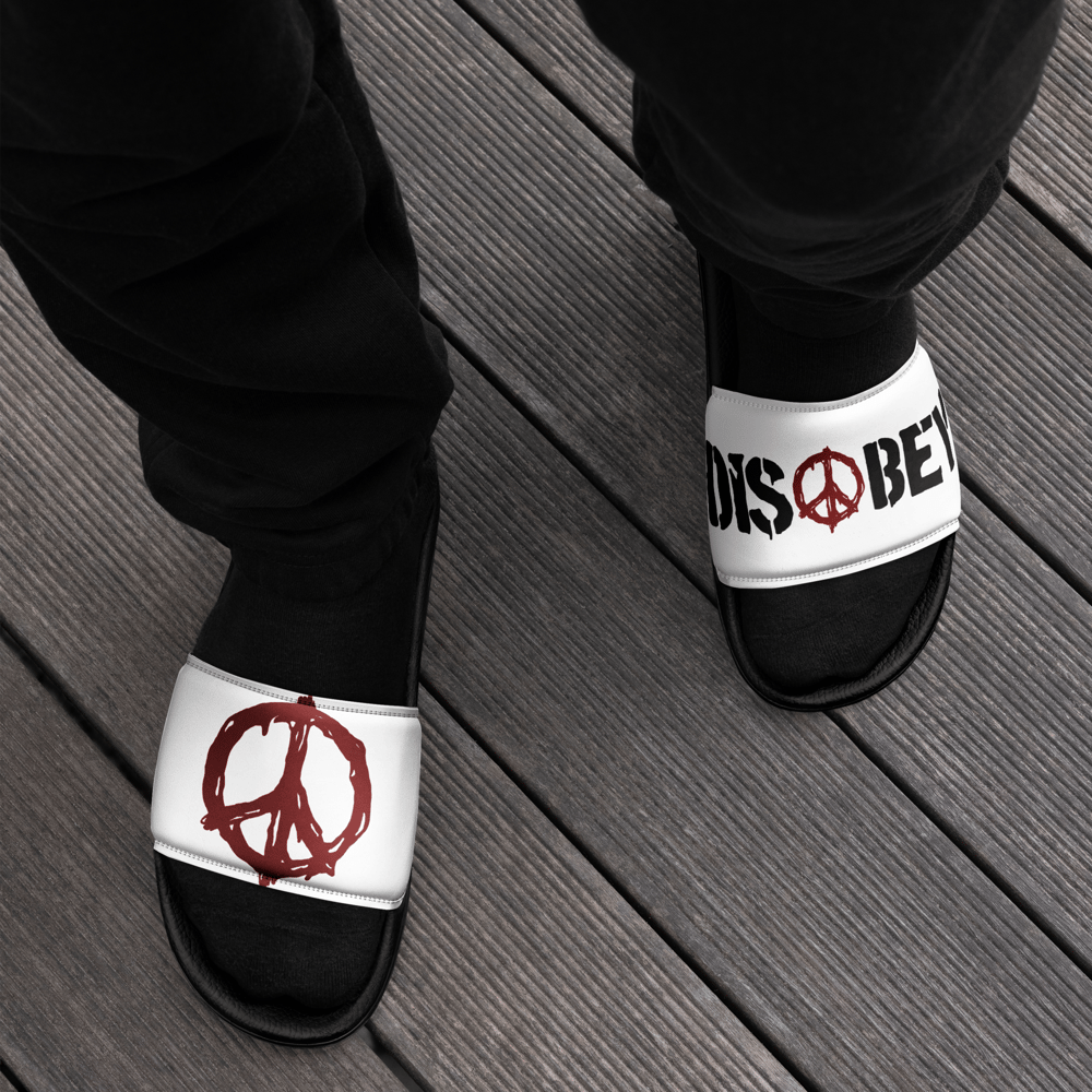 PRINTED DISOBEY MENS SLIDES