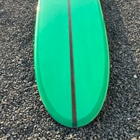 Image 5 of 9'6"  Waltz Classic Longboard Green Resin Tint Shaped by Bill Attlee