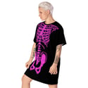 Skelly T-Shirt Dress - Pink Bones