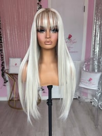 Image 1 of icy bangs dark roots (ready to ship) 
