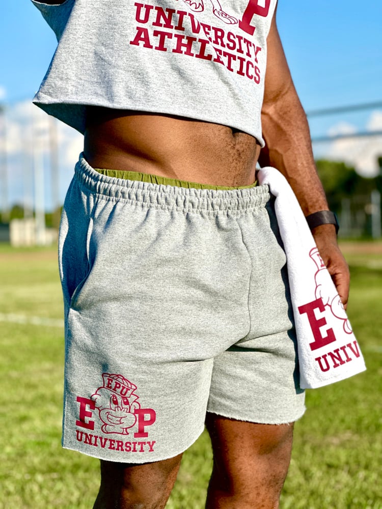 Image of Enigma Project University Grey SweatShorts.