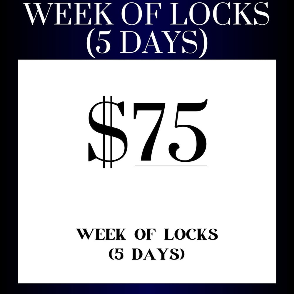 Image of WEEK OF LOCKS (5 DAYS)