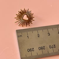 Image 4 of Heart Burst Studs - Gold
