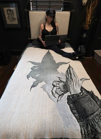 Image 1 of Casting Witch Cotton Woven Blanket 50 X 60 Inches
