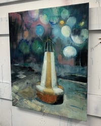 Image 3 of Painting / maleri / "ISLANDS BRYGGE – Malerdrømme og tankestreger – Gunløgsgade" / 40x50 cm