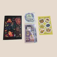 Cat Bangs Notebook + Heads notebook + Sticket Sheet + Stickers