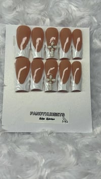Image 1 of Cross Frenchies Press On Nails 