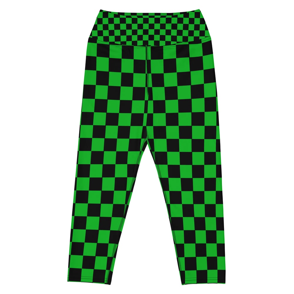 Green Checker Women's Leggings
