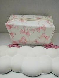 Pink&White Coquette Bow Pouch 