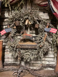 Image 4 of #6 Olde "Antiques~ Horse Wreath ~