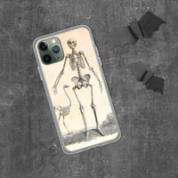 Image 4 of Antique Bookpage Detailed Anatomical Illustration Human and Bird Skeletons Clear Case for iPhone®