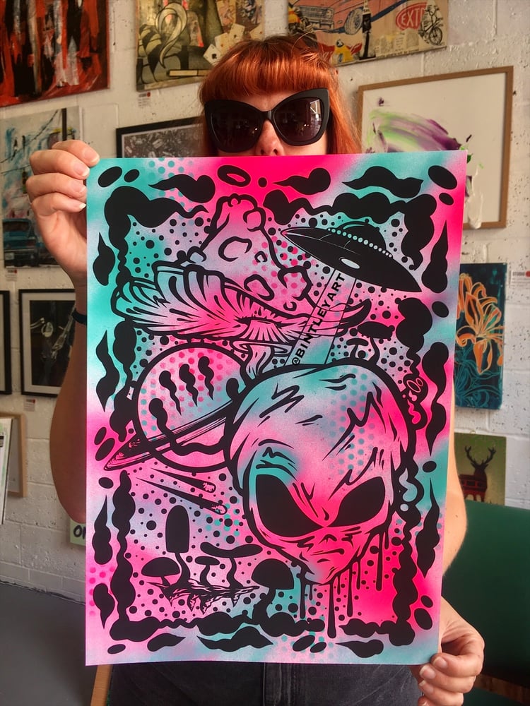 Image of 👽 MASH UP 001 SCREEN PRINT 👽