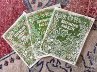 Image 1 of stay weird and silly linocut print 