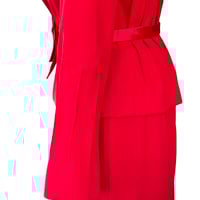 Image 7 of Peter Langner Designer Italian Red Wool Women’s Tailored Jacket & Skirt Size 8  