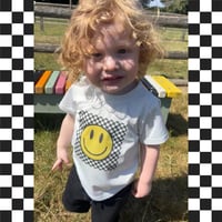 Image 2 of T-SHIRT: Checkerboard Smiley