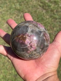 Image 13 of Pink Tourmaline & Smoky Quartz Sphere | #2968
